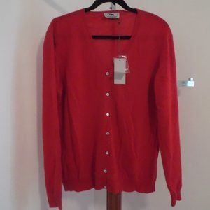 I Levreiri Red Italian Cashmere Twin Set XL
